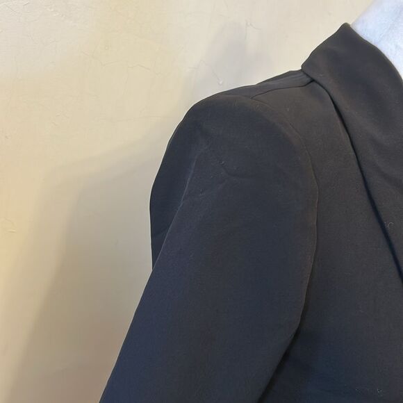 Alfani deep black button front blazer Size SP New - Picture 4 of 11